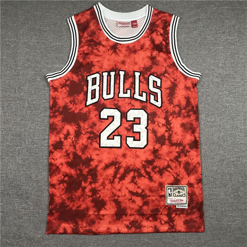 Men Chicago Bulls #23 Jordan Red Star seat plate Throwback NBA Jerseys